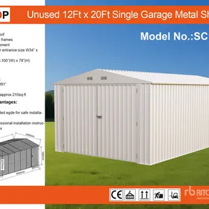 2026 SUNTOP SC1220 12 ft x 20 ft Single Garage Metal Shed (Unused)