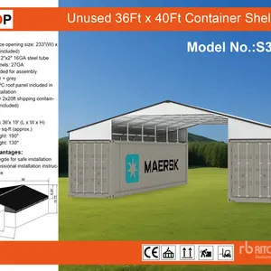 2026 SUNTOP S3640 36 ft x 40 ft Container Shelter (Unused)