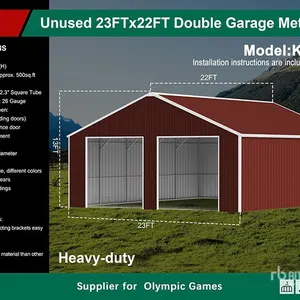 2026 KJ K2223G 23 ft x 22 ft Double Garage Metal Storage Building (Unused)