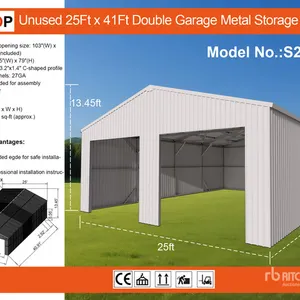 2026 SUNTOP S2541 25 ft x 41 ft Double Garage Metal Storage Building (Unused)