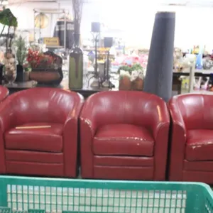 Four Swivel Barrel Chairs, Measures 31 x 29 x 30