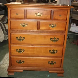 Tell City Five Drawer Chest, Measures 38 x 19 x 46.5