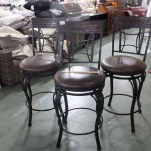 Three Swivel Bar Stools, Seat Is 26 Inches From The Floor