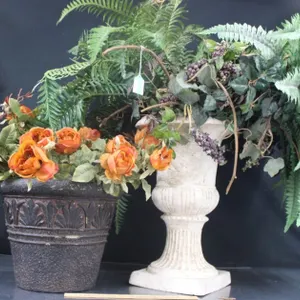Artificial Plants Including A 18 Inch Chalk Planter