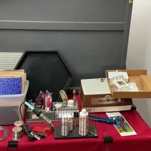 (4) BOXES OF STAINED GLASS SUPPLIES AND TOOLS