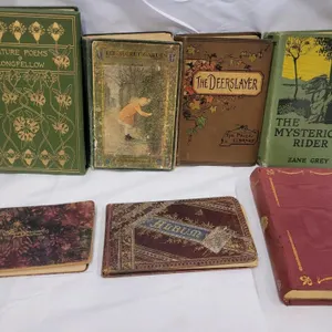 Victorian & Edwardian Antique Books and Autograph Albums, Ornate Gilt Bindings, 1882–1929 Entries