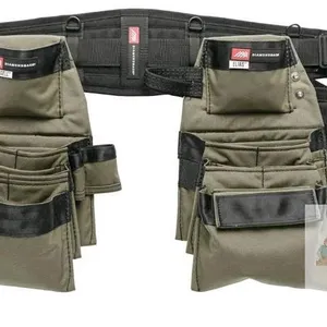 New Diamondback Denali Tool Belt System, Right Hand, Ranger Green, M<br/>Elias & Wrangell pouches + hammer & flat bar holsters on the 6 in. Cl