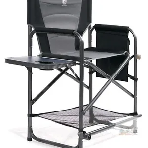 Ever Advanced Extra Wide Directors Chair, Steel Frame, 350 lbs Capacity, Foldable with Side Table