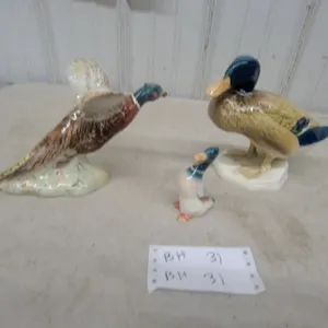 Beswick Ceramic Figurines: Flying Mallard Drake Model 817, Pheasant