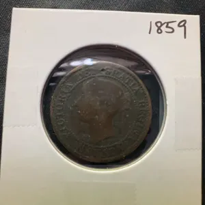 1859 Queen Victoria Canada Large Cent Coin