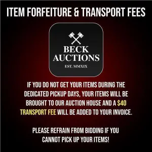 Item Forfeiture & Transport, Shipping, Delivery Fees & Conditions