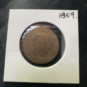 1859 Canada Large Cent Queen Victoria