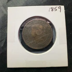 1859 Canadian Large Cent Coin Featuring Queen Victoria