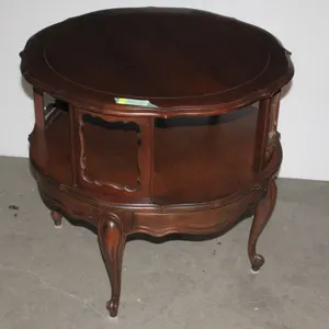 SOLID WOOD ROUND ANTIQUE SIDE TABLE