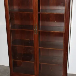 GIBBARD SOLID CHERRY BOOKCASE W GLASS DOORS 5