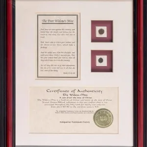 "THE POOR WIDOW'S MITE" COIN DISPLAY