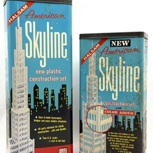 (2) Vintage Halsam American Skyline Plastic