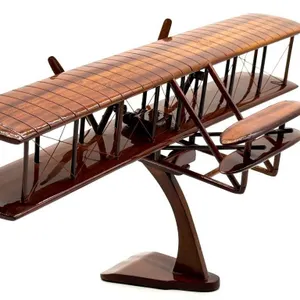 Wood Biplane with Stand 19.5” x 8” x 9”

-