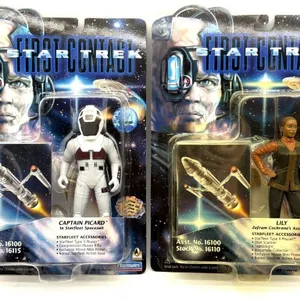 (2) 1996 Star Trek First Contact Action Figures