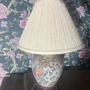Rose medallion lamp 20inHx14.5inW