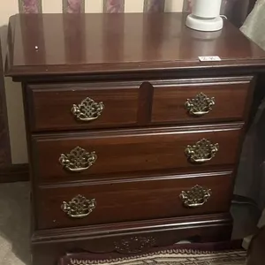 Nightstand with two drawers. 26inLx16inWx25.5inH