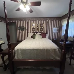 Queen four post wooden bed frame approx.