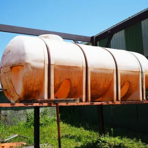 1500 Gallon Brine Tank Mounted on Steel Frame