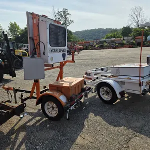 (#4) (2) Trailer-Mounted Traffic Control Units, Including “Your Speed” Radar Sign
