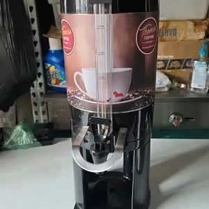 2019 Newco VTS-2G 2.0-gallon thermal coffee dispenser. Features a sight glass level indicator, brew-through lid with carrying handle, and Thomas Coffe