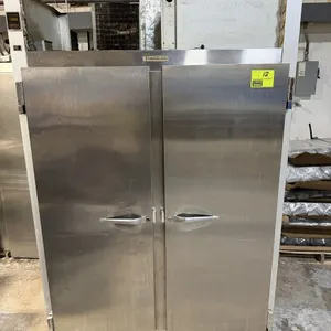 Traulsen G20010 two-door reach-in refrigerator. Features stainless steel construction and includes five wire shelves. Electrical: 115V, 60Hz, 1-Phase,