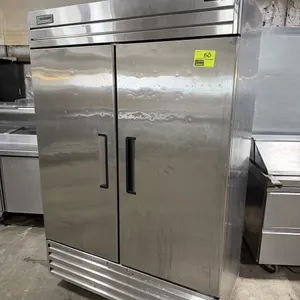 2020 Economy EF2A-FS 2-door reach-in freezer. Features stainless steel construction, self-contained refrigeration, and interior wire shelving. Refrige