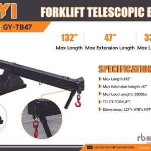 2026 GIYI GY-TB47 Telescopic Forklift Boom (Unused)