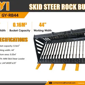 2026 GIYI GY-RB44 Mini Skid Steer Bucket (Unused)