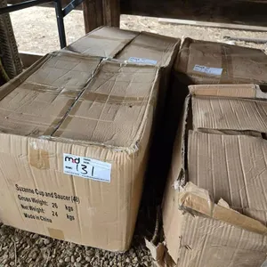 (3) Boxes of Suzanne White Cup and Saucer Set
 UNRESERVED