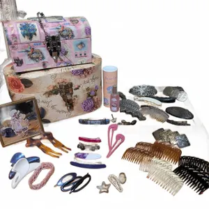 Vintage Hair Accessories & Decorative Storage Boxes