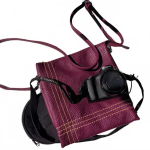 Canon PowerShot SX40 HS Camera with Accessories and Purple Shoulder Bag