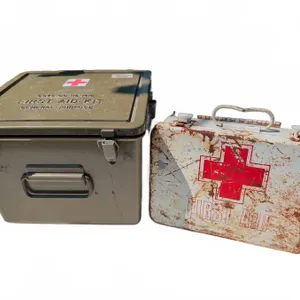 Military and Civilian First Aid Kits with Supplies