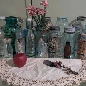 Antique Glass Bottles and Jars