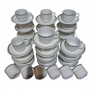 Maddock England Vitrified Hotel Ware Cups and Saucers Set