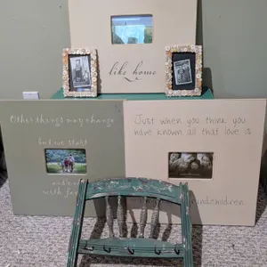 Decorative Picture Frames and Wooden Wall Rack