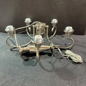 Commercial Electric 5-Light Chandelier with Frosted Glass Shades