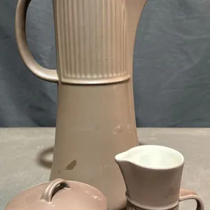 Dansk Brown Stoneware Coffee Set, JHQ Denmark