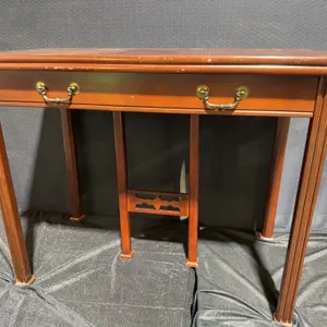 Mahogany Table with Brass Drawer Pulls