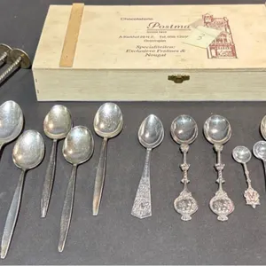 Silver Plate Flatware and Novelty Rooster Egg Cutter