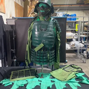 Green Japanese Samurai-Style Costume Armour Set