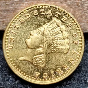 1884 Type 3 $1 Gold Indian Princess Head Gem BU