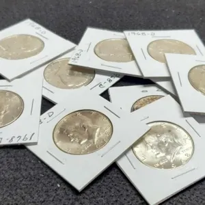 (10) 40% Silver 1968-D K. Half Dollars