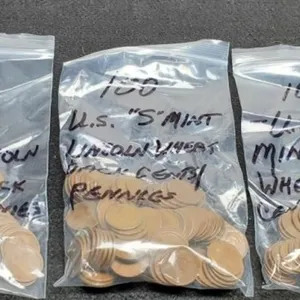 (3) Hundred S Mint Wheat Cents