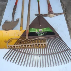 Yard Tools: 30" Plastic Rake, Spade, Pick,