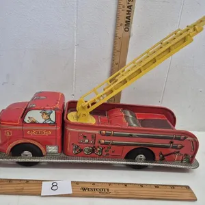Vintage Marx Toy Friction Firetruck Made in USA